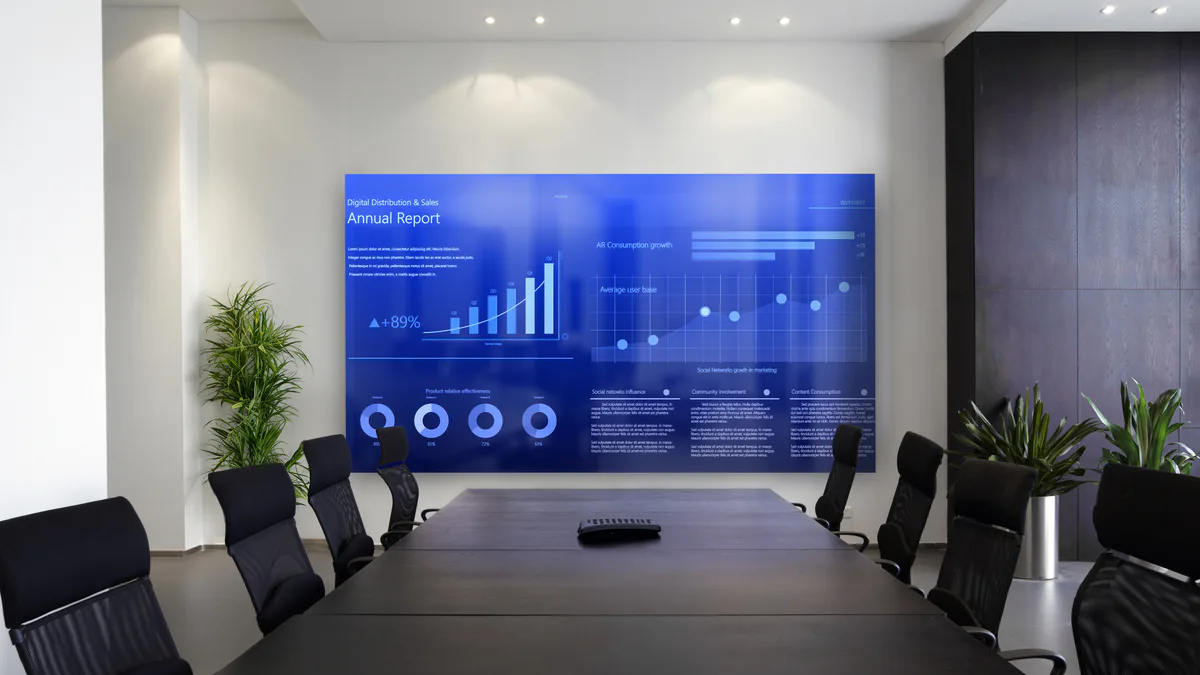 Philips LED zaslon v sejni sobi